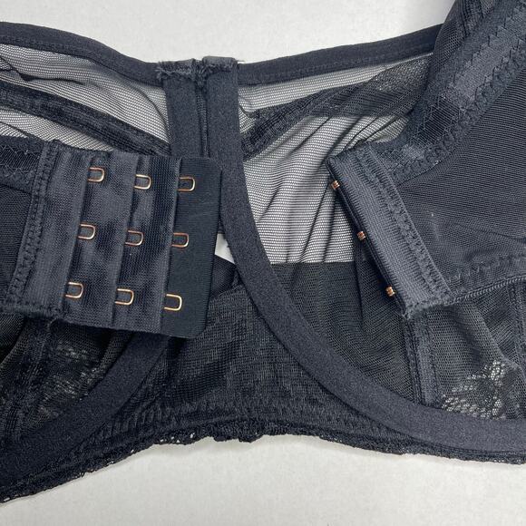 Curvy Kate Scantilly Peek-A-Boo Lace Balcony Bra size 30L Black New - Picture 9 of 13